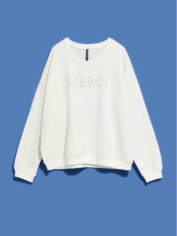 Moodo Bela ženska jopa s kapuco Moodo