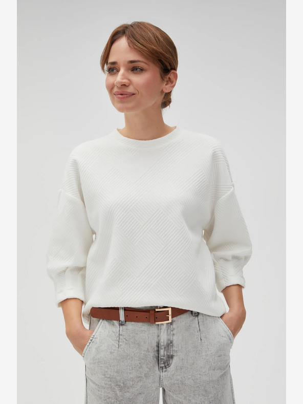 Moodo Bela ženska jopa s kapuco Moodo