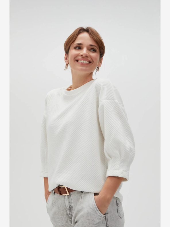 Moodo Bela ženska jopa s kapuco Moodo