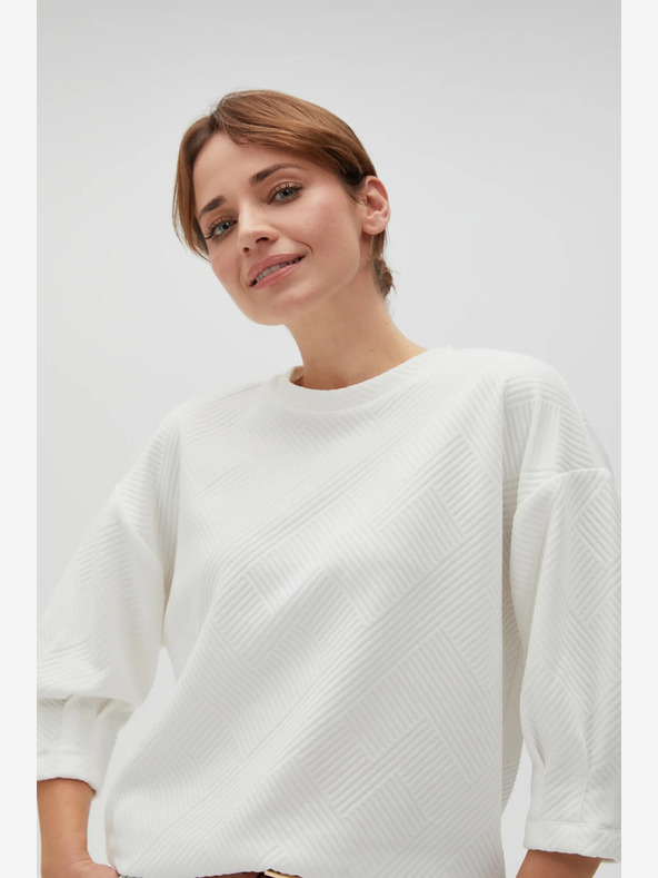 Moodo Bela ženska jopa s kapuco Moodo