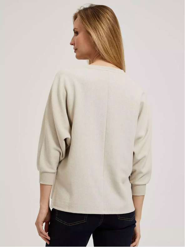 Moodo Bež ženska mikina Moodo