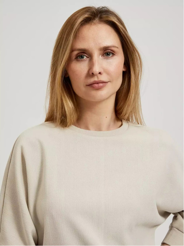 Moodo Bež ženska mikina Moodo