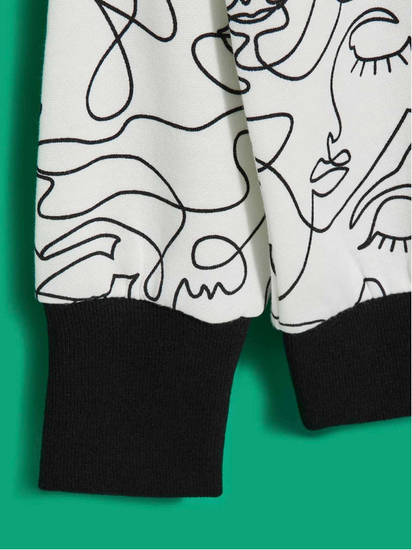 Moodo Črno-bela ženska majica Moodo