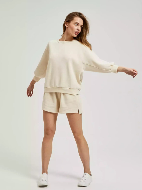 Moodo Bež ženska mikina Moodo