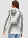 Moodo Črno-bela črtasta ženska jopa Moodo