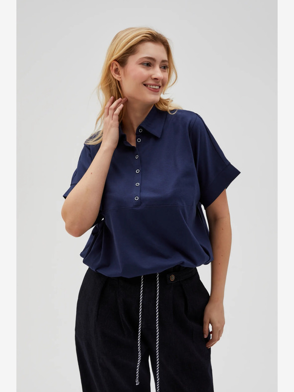 Moodo Temno modra ženska srajca Moodo