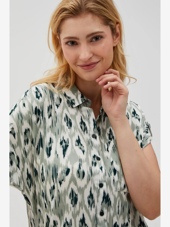 Moodo Zelena ženska vzorčasta majica Moodo
