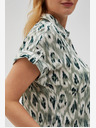 Moodo Zelena ženska vzorčasta majica Moodo