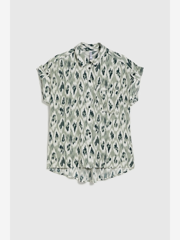 Moodo Zelena ženska vzorčasta majica Moodo