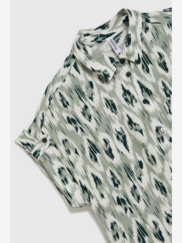 Moodo Zelena ženska vzorčasta majica Moodo