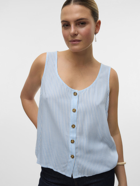 Vero Moda Belo-modra črtasta ženska bluza Vero Moda