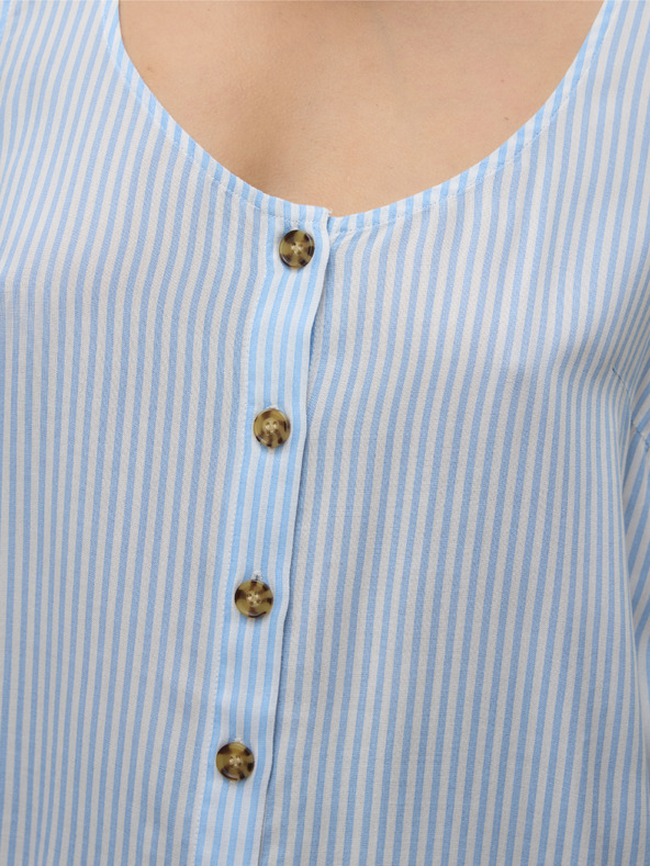 Vero Moda Belo-modra črtasta ženska bluza Vero Moda