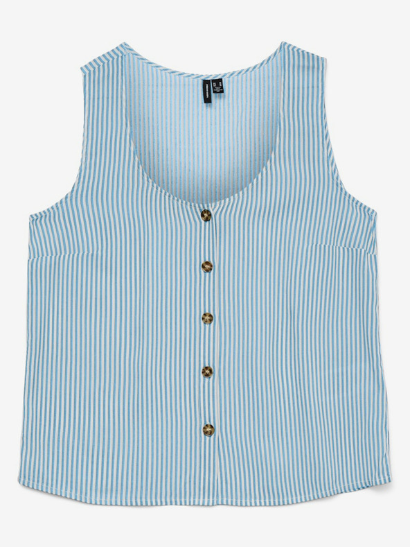 Vero Moda Belo-modra črtasta ženska bluza Vero Moda