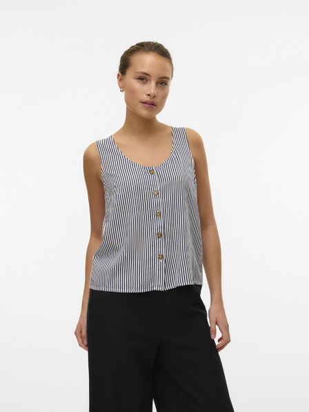 Vero Moda Belo-modra črtasta ženska bluza Vero Moda