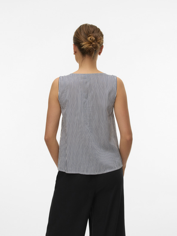 Vero Moda Belo-modra črtasta ženska bluza Vero Moda