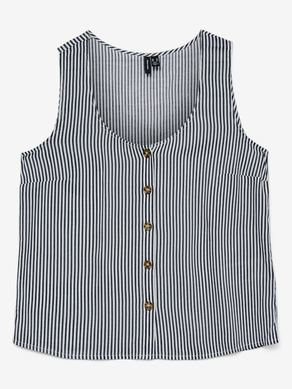 Vero Moda Belo-modra črtasta ženska bluza Vero Moda
