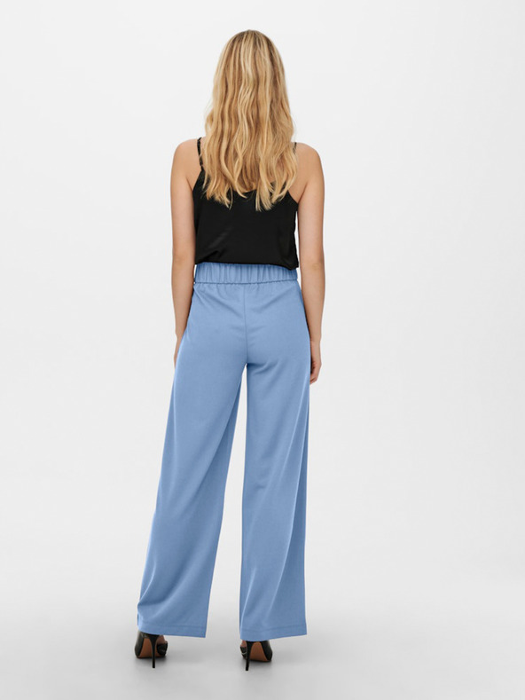 Jacqueline de Yong Modre ženske hlače s širokimi nogavicami JDY