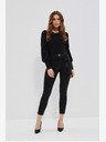 Moodo Črne ženske svetleče hlače Moodo
