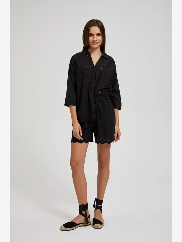 Moodo Črne ženske kratke hlače Moodo