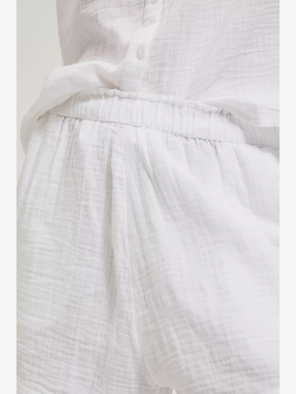 Moodo Bele ženske hlače Moodo