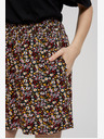 Moodo Črne ženske hlače s cvetjem Moodo