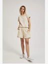 Moodo Bež ženske kratke hlače Moodo