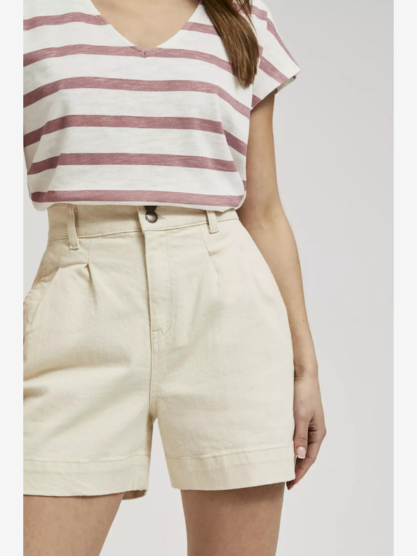 Moodo Bež ženske kratke hlače Moodo