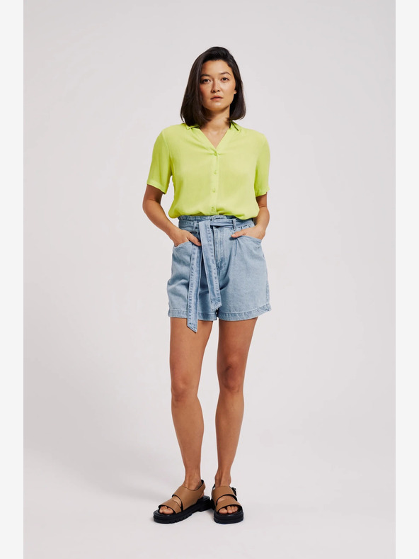 Moodo Svetlo modre ženske kratke hlače iz džinsa Moodo