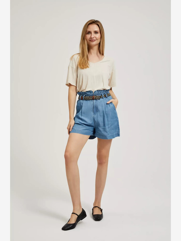 Moodo Modre ženske kratke hlače iz džinsa Moodo