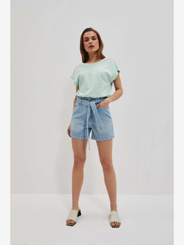 Moodo Modre ženske kratke hlače iz džinsa Moodo