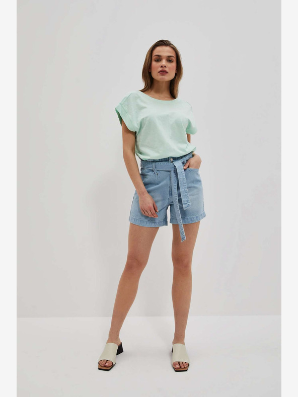 Moodo Modre ženske kratke hlače iz džinsa Moodo