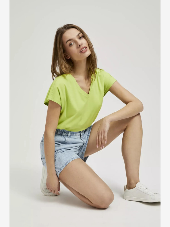 Moodo Svetlo modre ženske kratke hlače iz džinsa Moodo