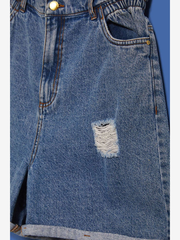 Moodo Modre ženske kratke hlače iz džinsa Moodo