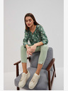 Moodo Svetlo zelene ženske hlače Moodo