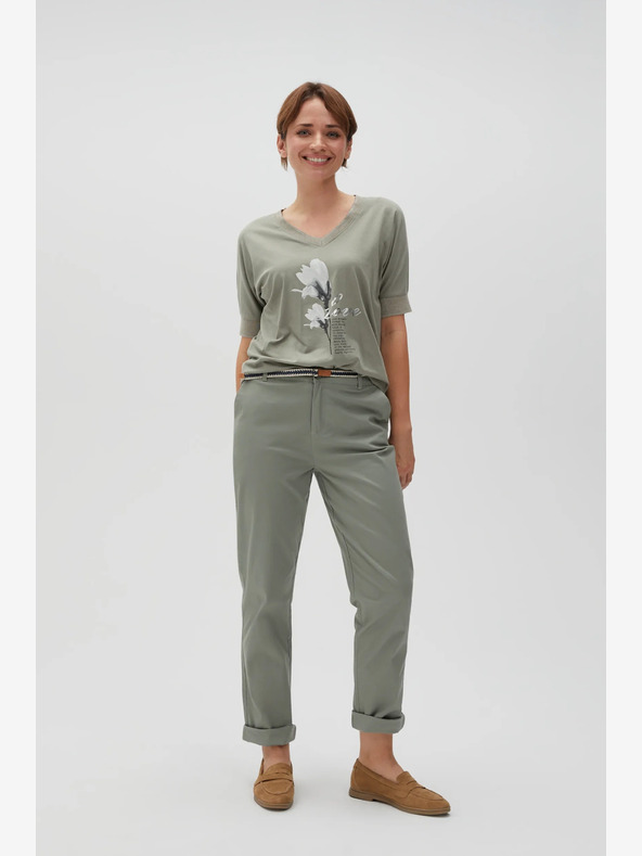 Moodo Zelene ženske hlače Moodo