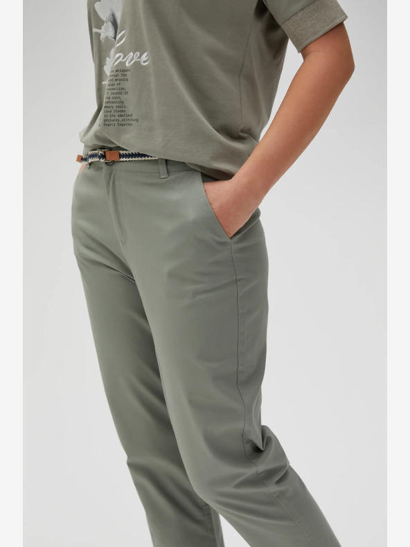 Moodo Zelene ženske hlače Moodo