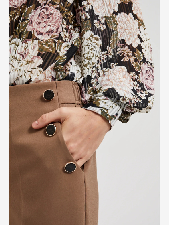 Moodo Rjave ženske hlače Moodo