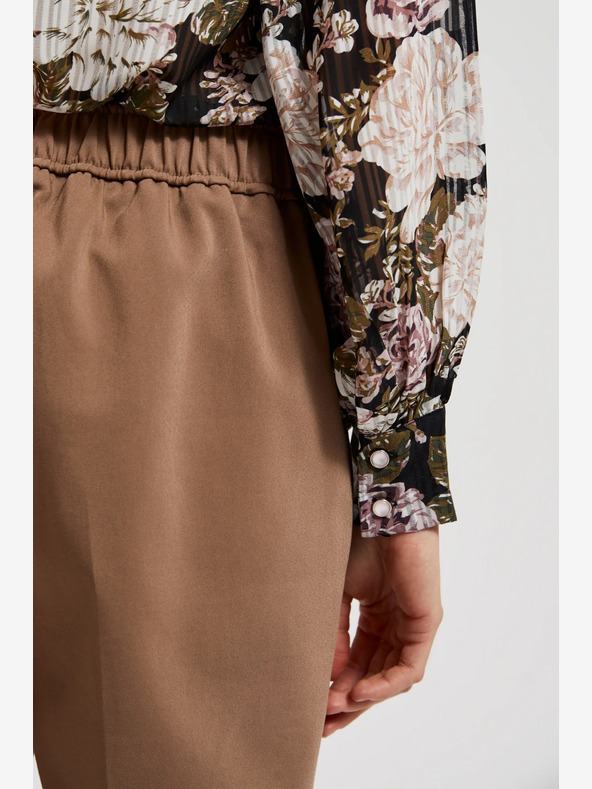 Moodo Rjave ženske hlače Moodo