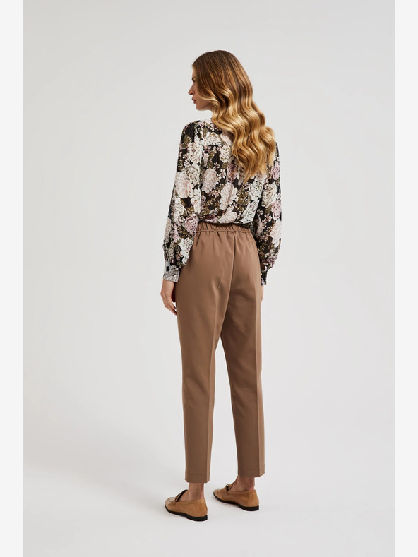 Moodo Rjave ženske hlače Moodo