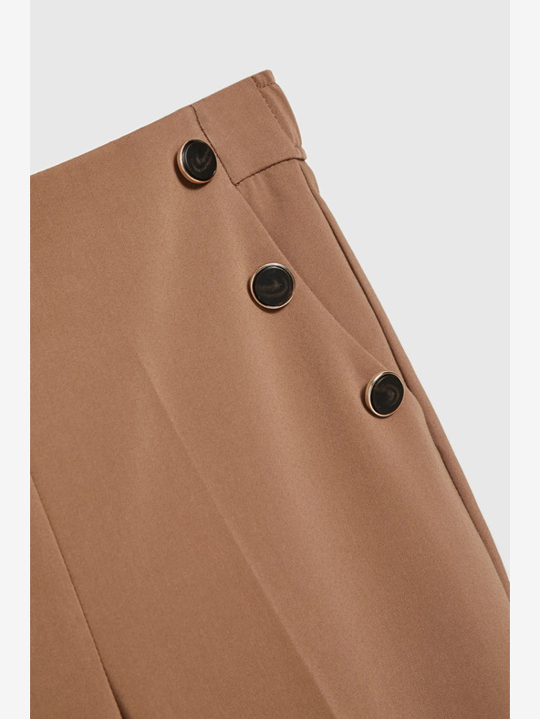 Moodo Rjave ženske hlače Moodo