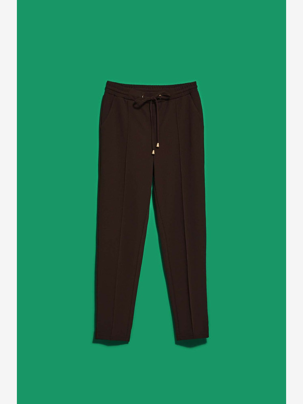 Moodo Rjave ženske hlače Moodo