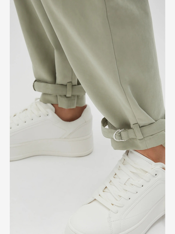 Moodo Svetlo zelene ženske hlače Moodo