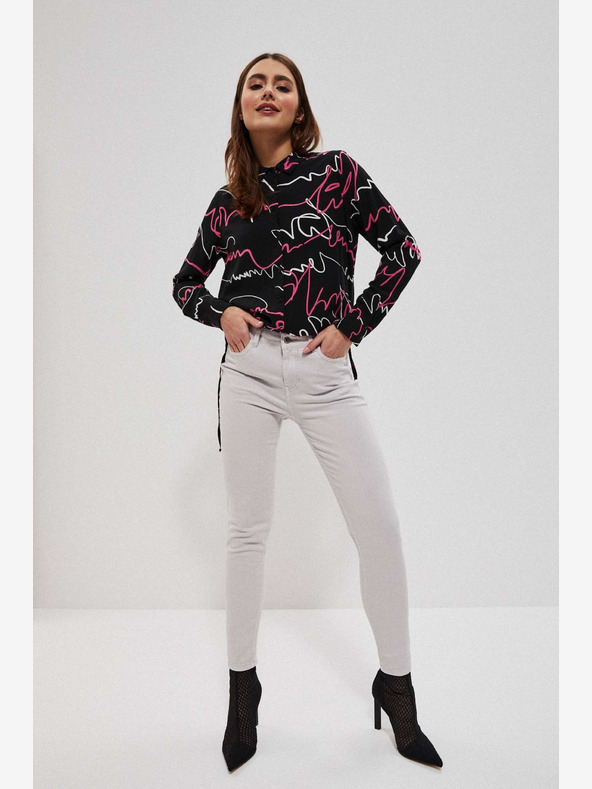 Moodo Svetlo sive ženske hlače Moodo