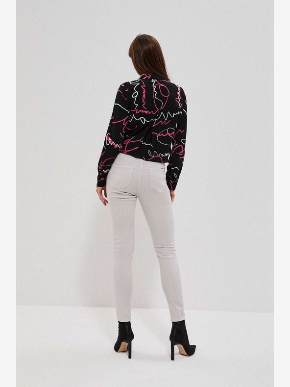 Moodo Svetlo sive ženske hlače Moodo