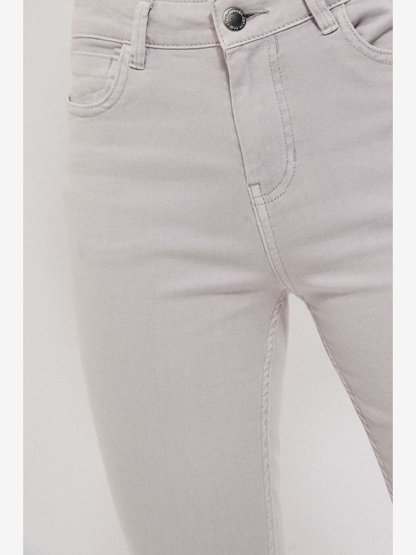 Moodo Svetlo sive ženske hlače Moodo