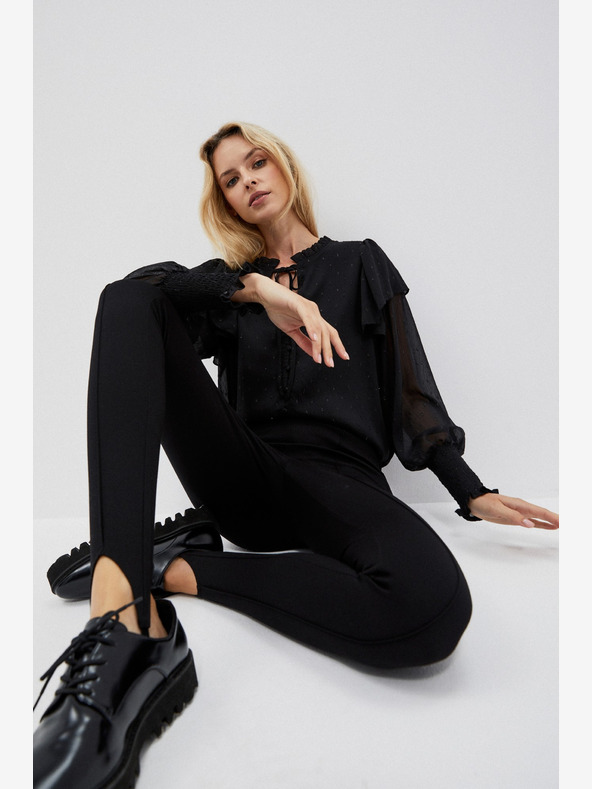 Moodo Črne ženske hlače Moodo