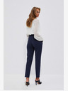 Moodo Temno modre ženske hlače s pasom Moodo