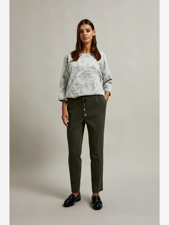 Moodo Moodo Temno zelene ženske hlače