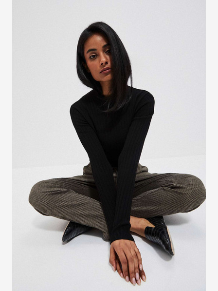 Moodo Moodo Črne in rjave ženske hlače