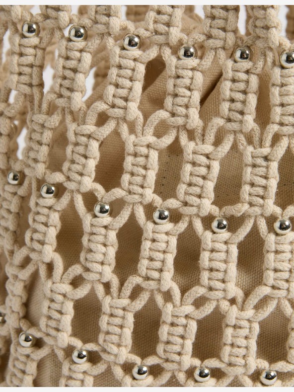 Marks & Spencer Marks & Spencer bela torbica za na ramo s kroglicami in visoko vsebnostjo bombaža